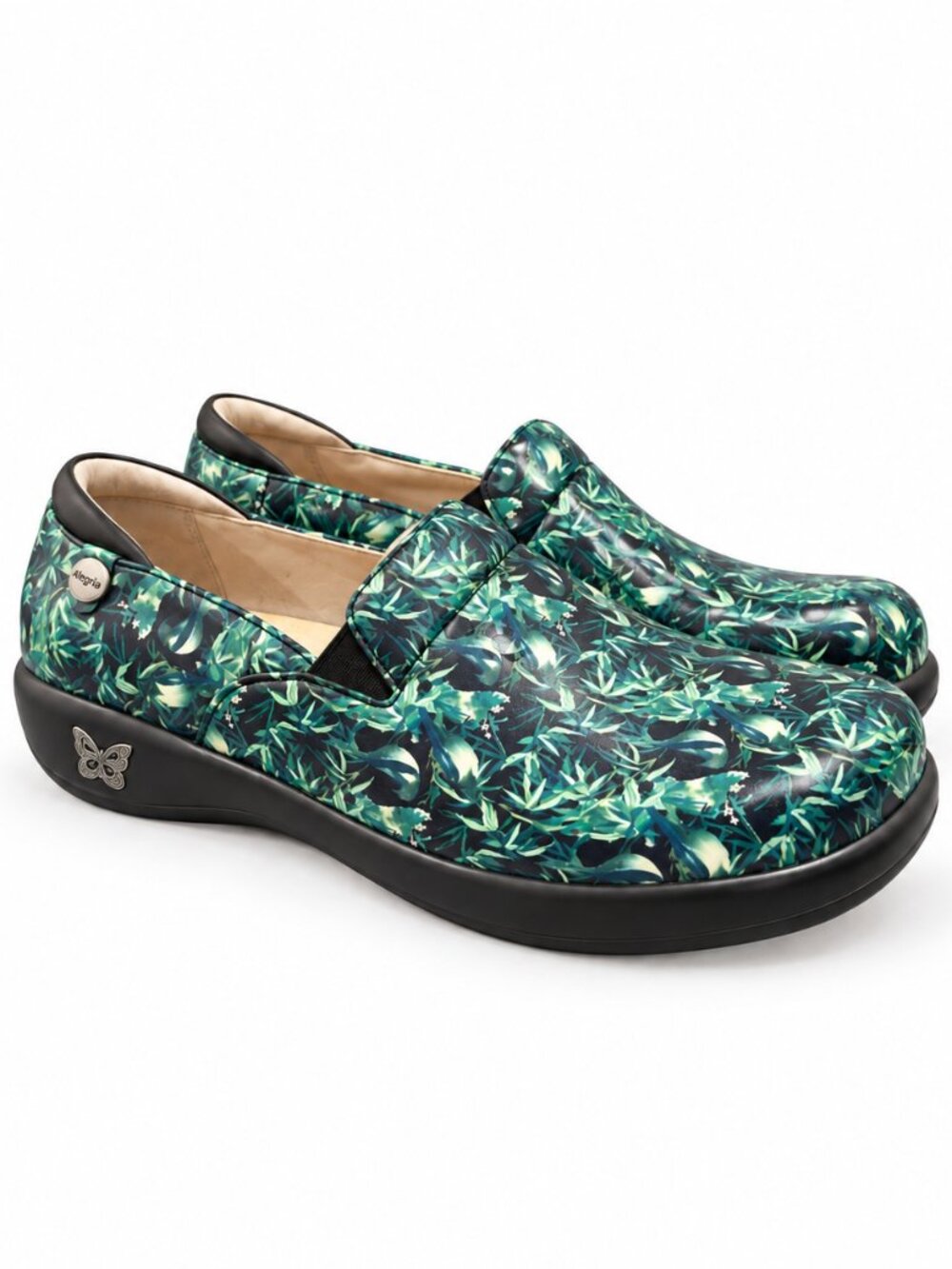 Alegria Keli Shoes Women’s US 9-9.5 EU 39 Botanical Floral Leather Slip On